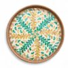 Round Mother Of Pearl Serving Tray With Rattan (1)