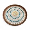 Rustic Mother Of Pearl Serving Tray With Rattan (1)
