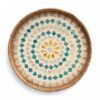 Rustic Mother Of Pearl Serving Tray With Rattan (2)