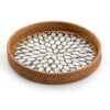 Rustic Round Mop Tray With Rattan (1)