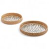 Rustic Round Mop Tray With Rattan (2)
