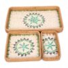 Set Rattan And Mother Of Pearl Tray (1)