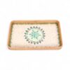 Set Rattan And Mother Of Pearl Tray (2)