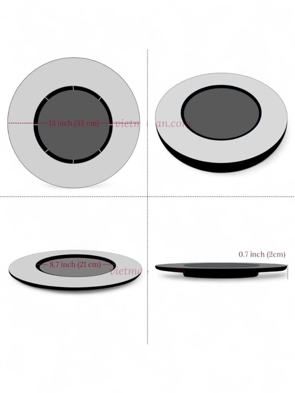 Shell Charger Plate Size