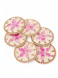 Soft Pink Mother Of Pearl Coaster Set (1)