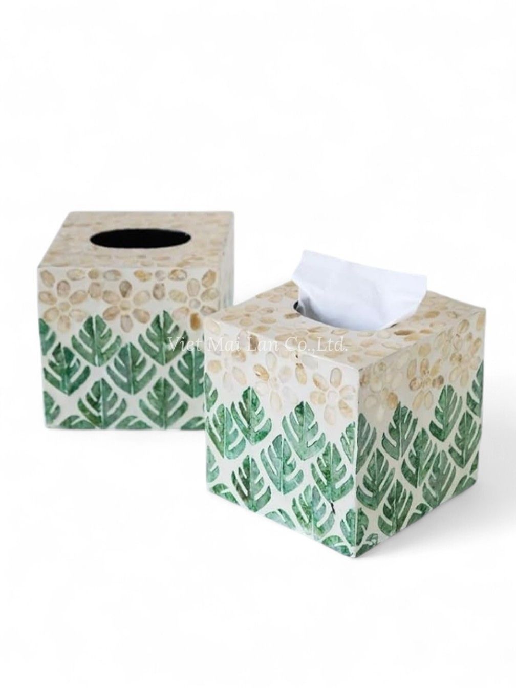 Square Mother Of Pearl Tissue Box (2)