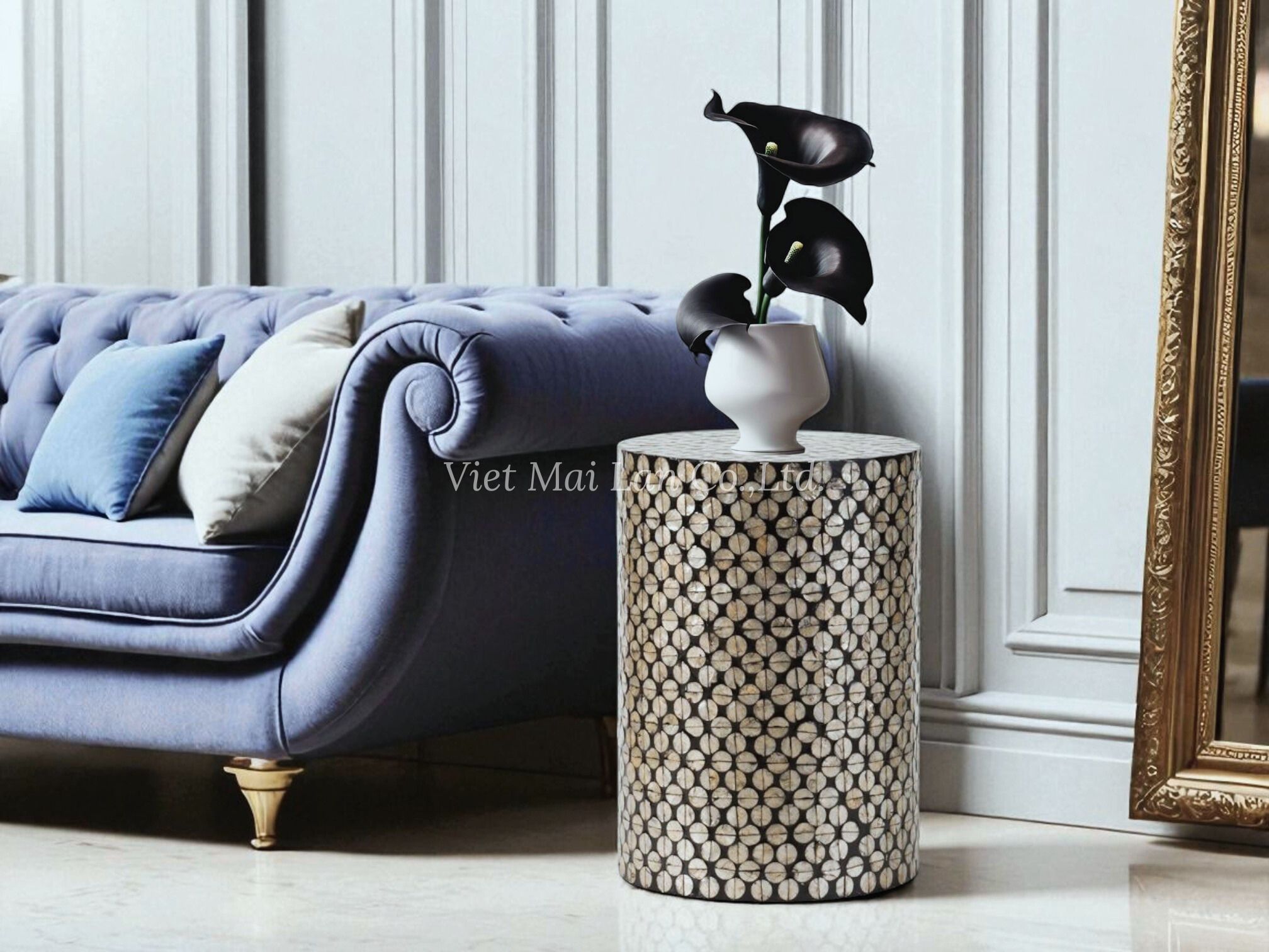 The Mother Of Pearl Stool Brings Timeless Elegance To Modern Interiors