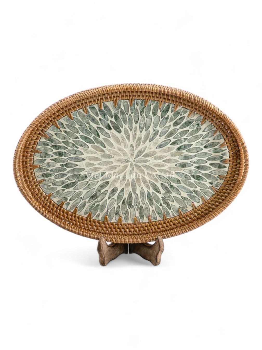 Timeless Oval Mop Tray With Rattan (1)