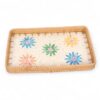 Harming Floral Rattan And Mother Of Pearl Tray Set (2)