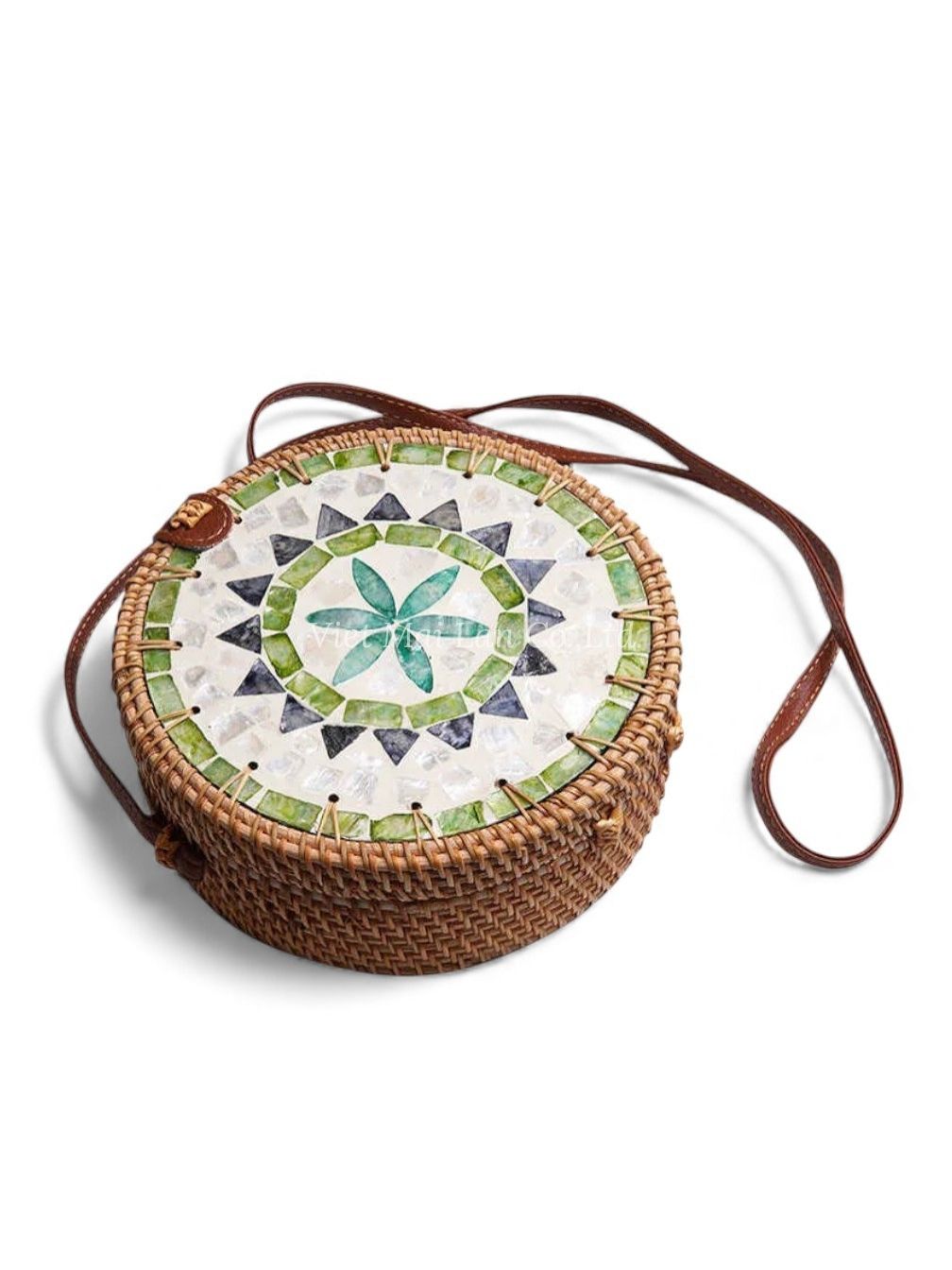 Casual Shell Bag With Rattan (1)