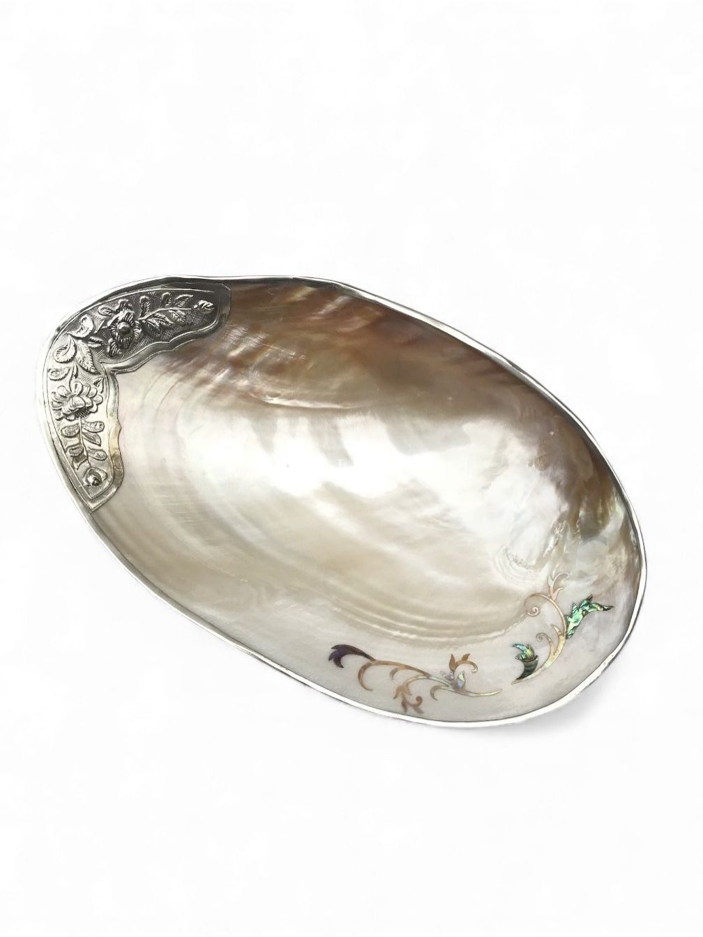 Coastal Mother Of Pearl Seashell Dish (2)