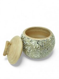 Decorative Egg Shell Bamboo Jar (1)