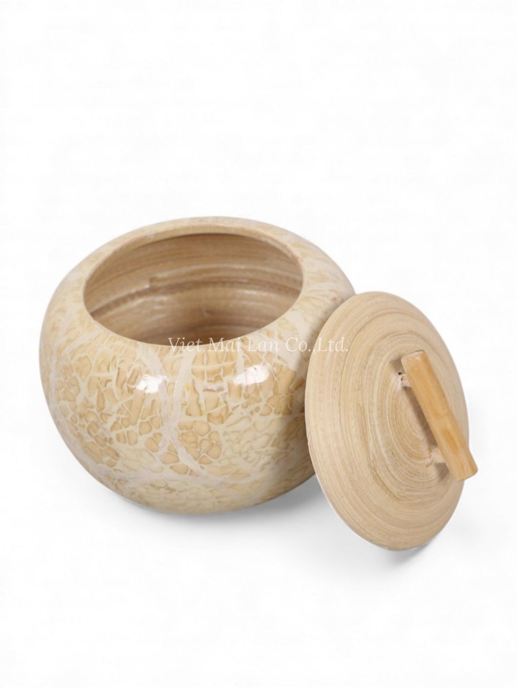 Glossy Egg Shell Bamboo Jar (1)