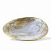 Gold Rim Mother Of Pearl Seashell Dish (2)