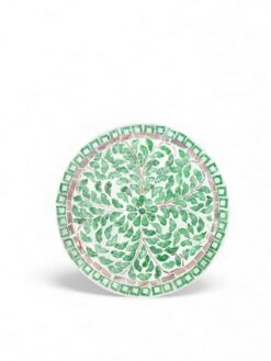 Green Round Mother Of Pearl Stool (1)