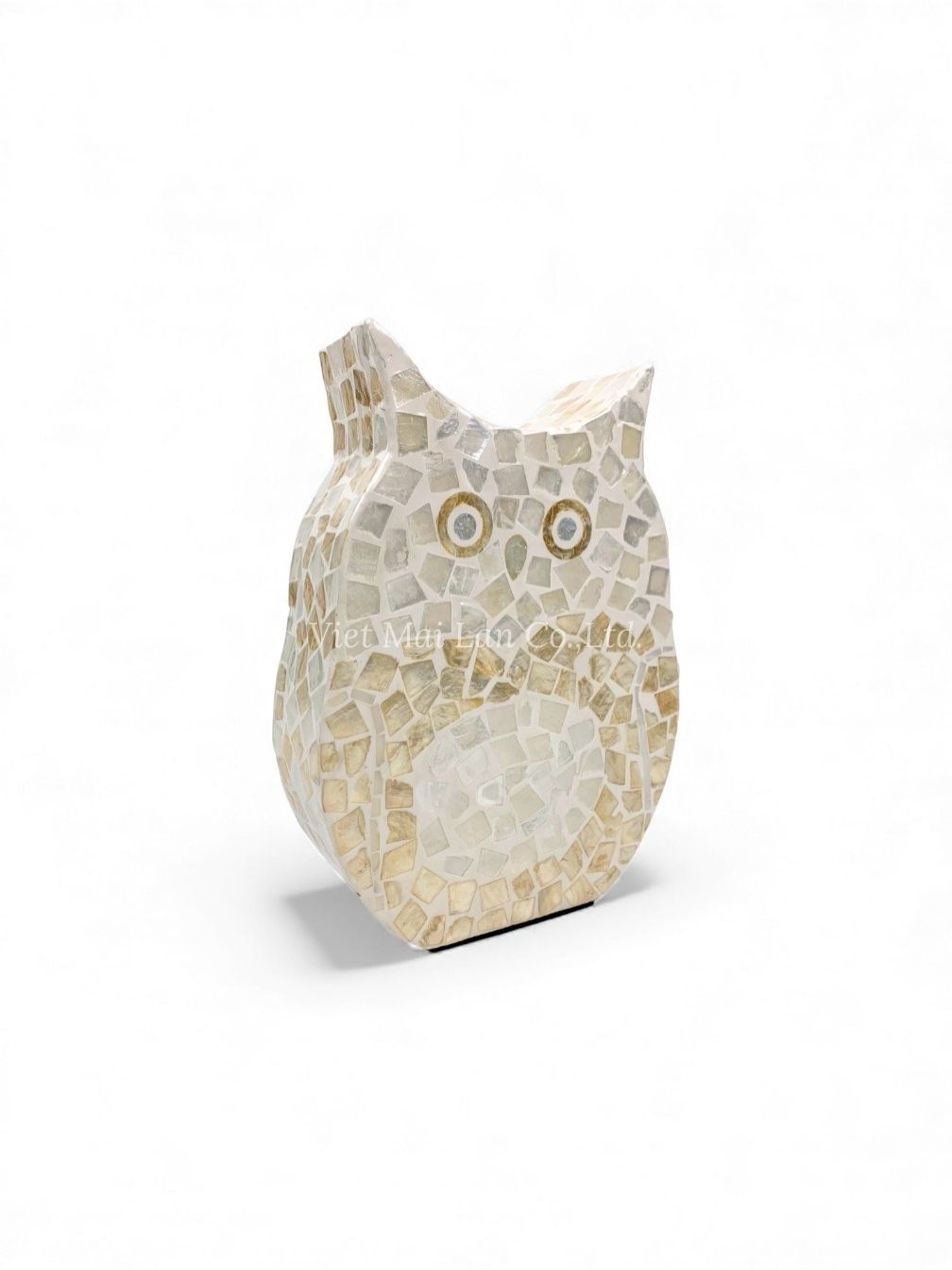 Handmade Mother Of Pearl Owl Figurine (2)