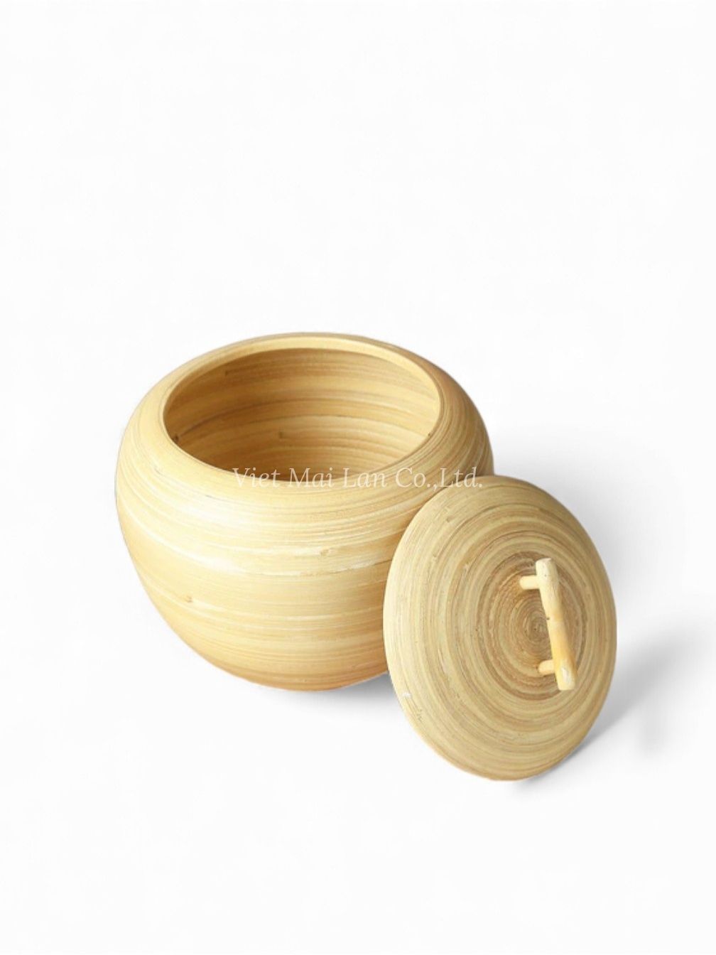 Handmade Natural Bamboo Jar (2)