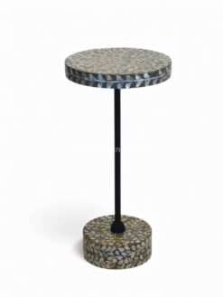 Mother Of Pearl Coffee Table With Iron Legs (1)