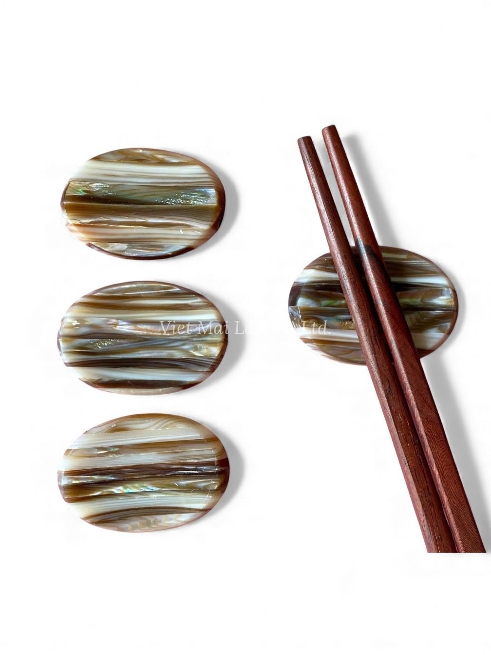 Polished Mother Of Pearl Chopstick Rest (3)