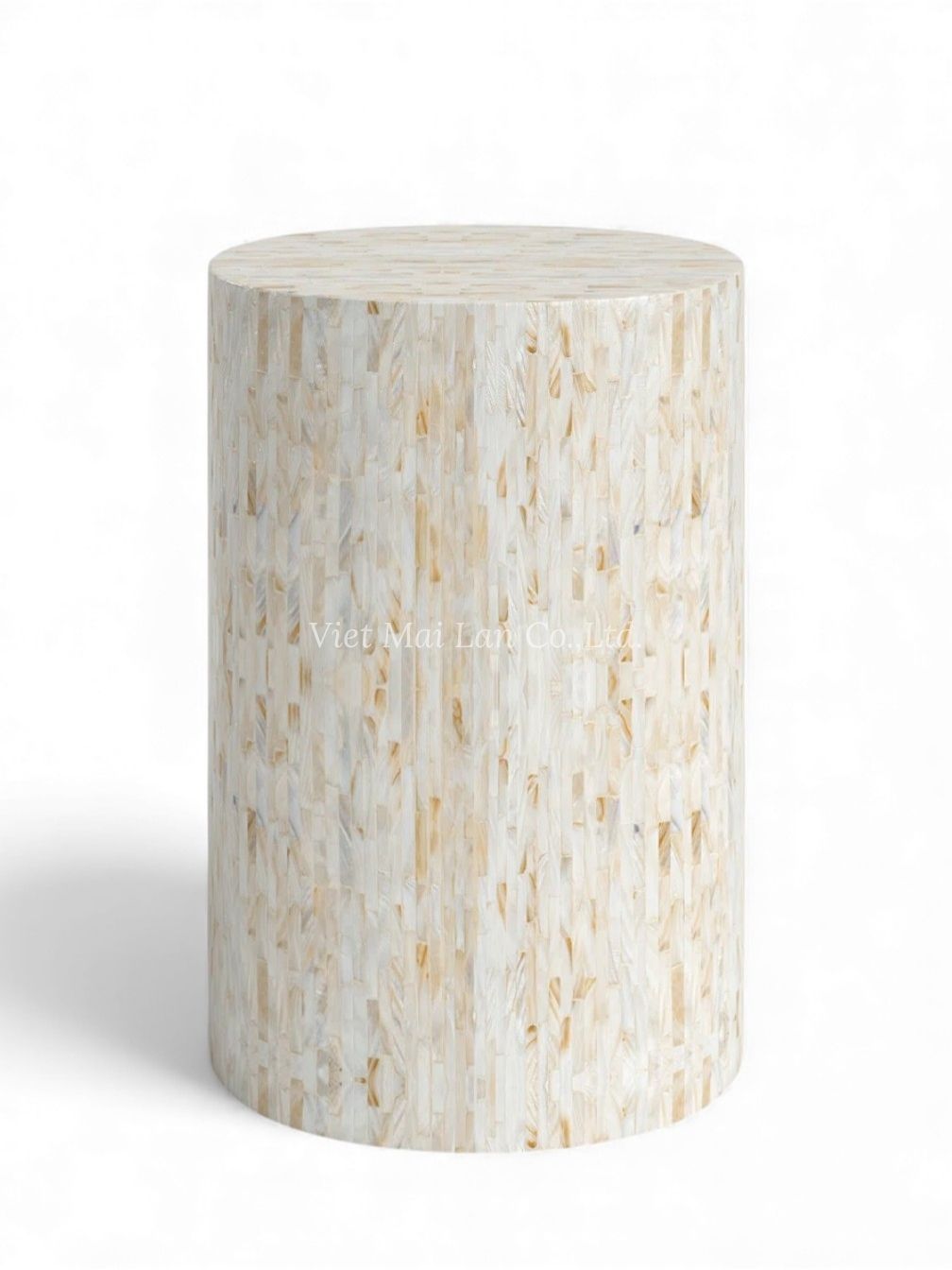 Polished Round Mother Of Pearl Stool (2)