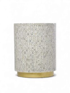 Rustic Mother Of Pearl Stool (3)