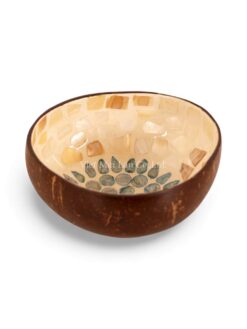 Blue Floral Mother Of Pearl Coconut Bowl (1)
