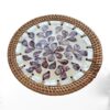 Classic Mother Of Pearl Placemat With Rattan Border (2)