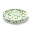Decorative Bow Mother Of Pearl Serving Tray (2)