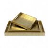 Elegant Rectangular Gold Leaf Lacquer Tray (4)