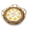 Floral Mother Of Pearl Tray With Water Hyacinth (1)