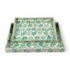 Flower Pattern Mother Of Pearl Serving Tray (2)
