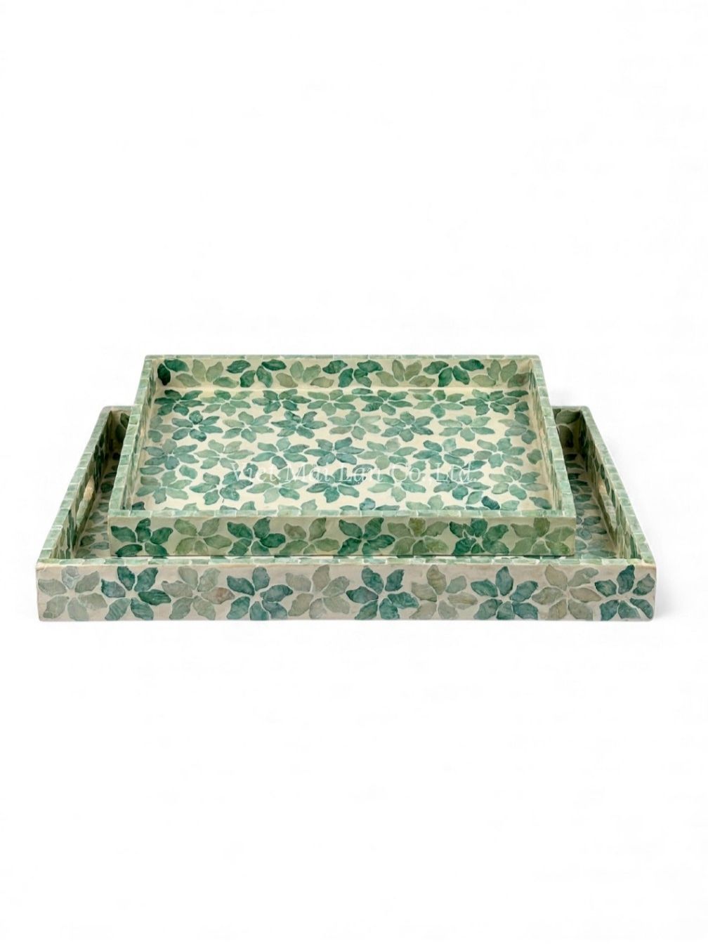 Flower Pattern Mother Of Pearl Serving Tray (3)