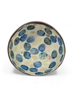 Glossy Blue Mother Of Pearl Coconut Bowl (2)