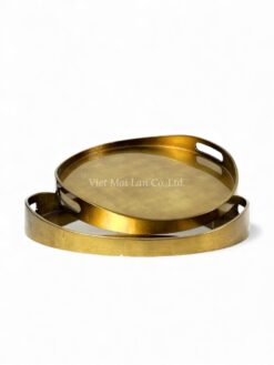 Golden Round Lacquer Tray (1)