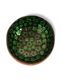 Green Floral Mother Of Pearl Coconut Bowl (1)
