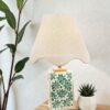 Green Mop Shell Table Lamps (2)