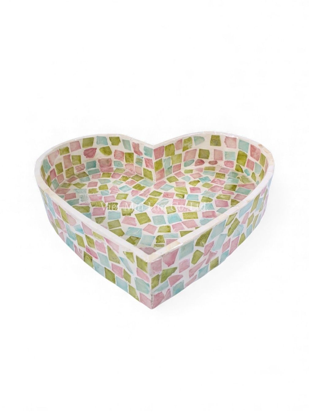 Heart Shape Mother Of Pearl Serving Tray (2)