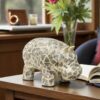 Hippo Mother Of Pearl Sculpture (2)