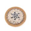 Home Dining Rattan Mother Of Pearl Placemat (1)