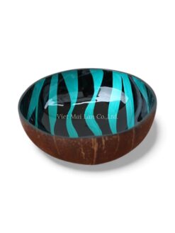 Modern Blue Lacquer Coconut Bowl (2)