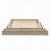 Mother Of Pearl Serving Tray With Natural Luster (2)