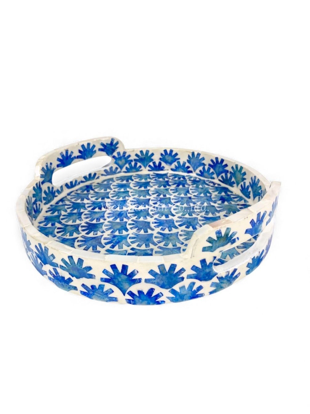 Mother Of Pearl Serving Tray With Side Handles (1)