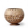 Natural Coconut Candle Holder With Base (1)