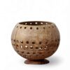 Natural Coconut Candle Holder With Base (3)