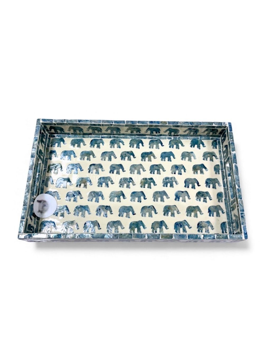 Natural Elephant Mother Of Pearl Serving Tray (2)