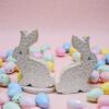 Natural Mother Of Pearl Easter Bunny Figurine (2)