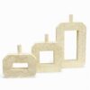 Natural Set Of 3 Mother Of Pearl Vases