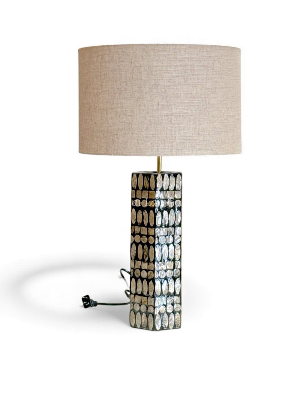 Neutral Mother Of Pearl Table Lamp (2)