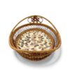 Oval Mother Of Pearl Tray With Rattan (3)