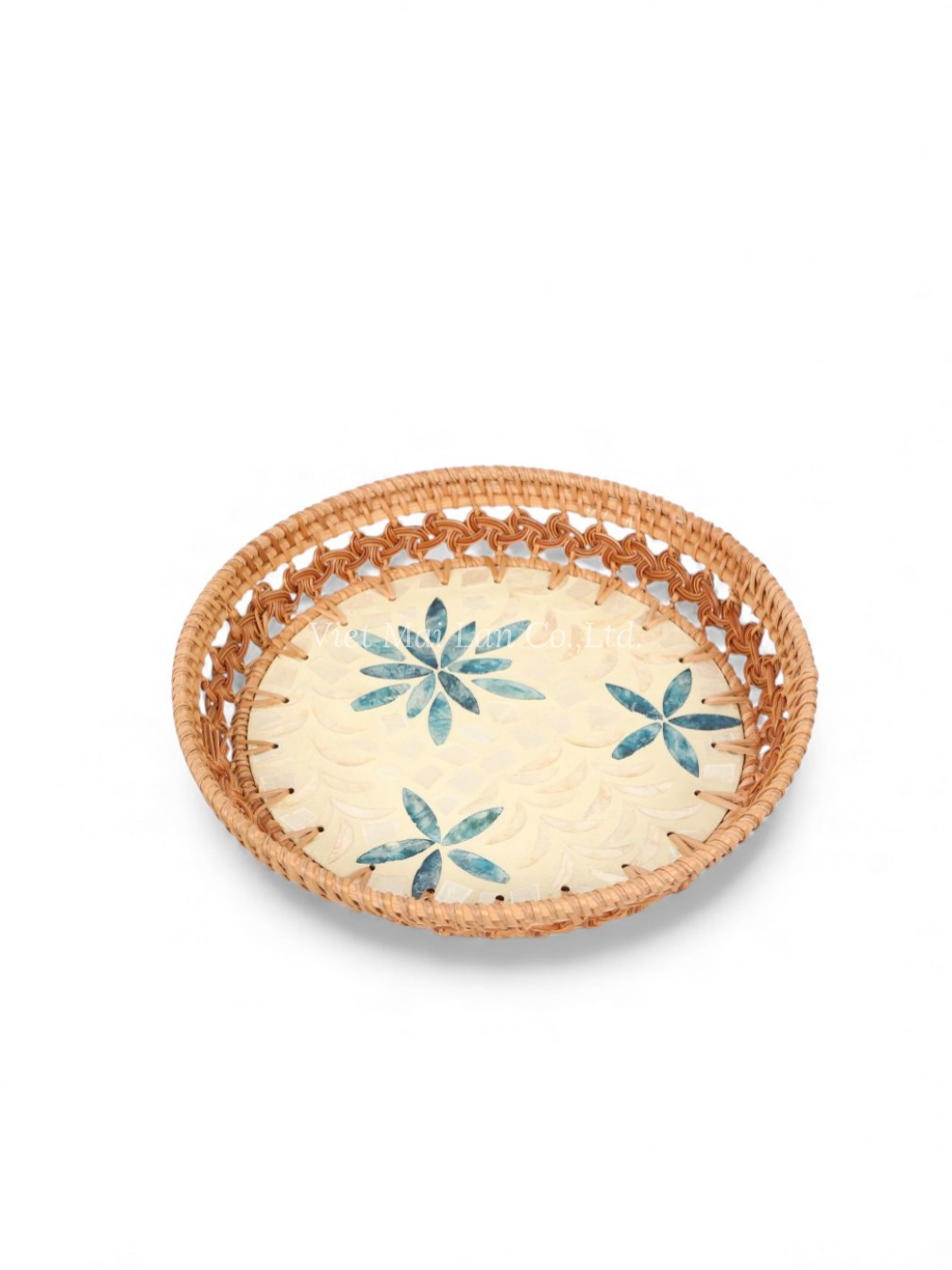 Pearl Centerpiece Rattan Plate (2)
